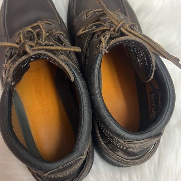 Timberland Leather Hiking Boots GoreTex Waterproof Brown MENS 10 B27 - Picture 9 of 12